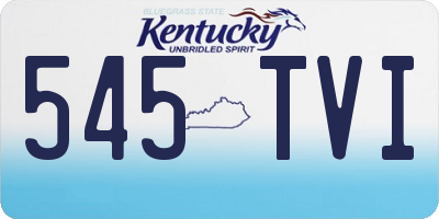 KY license plate 545TVI