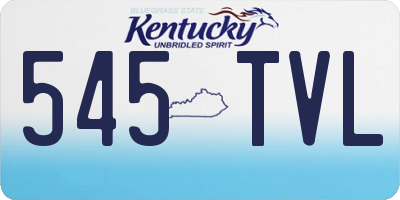KY license plate 545TVL