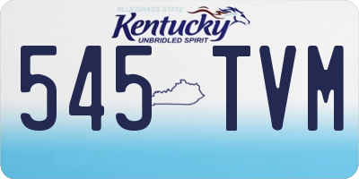 KY license plate 545TVM