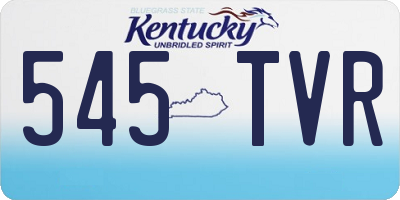 KY license plate 545TVR