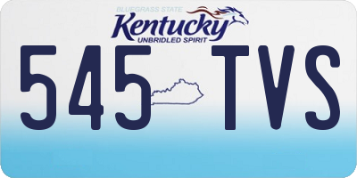 KY license plate 545TVS