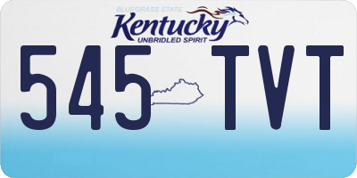 KY license plate 545TVT