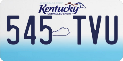 KY license plate 545TVU