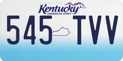 KY license plate 545TVV