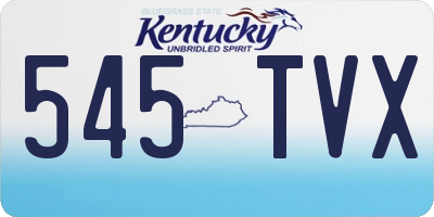KY license plate 545TVX