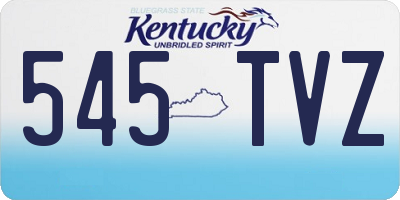 KY license plate 545TVZ