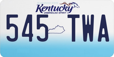 KY license plate 545TWA