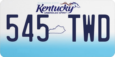KY license plate 545TWD