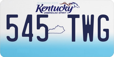 KY license plate 545TWG