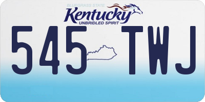 KY license plate 545TWJ