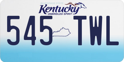 KY license plate 545TWL
