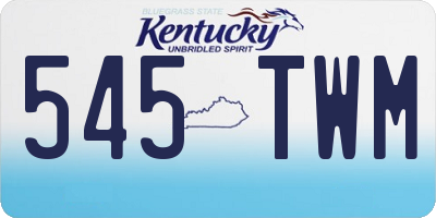 KY license plate 545TWM