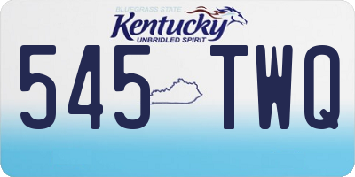 KY license plate 545TWQ