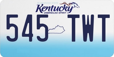 KY license plate 545TWT