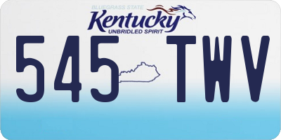 KY license plate 545TWV