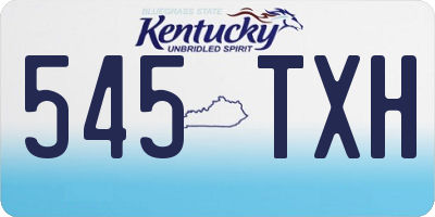 KY license plate 545TXH