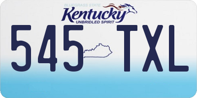 KY license plate 545TXL