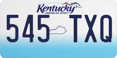 KY license plate 545TXQ