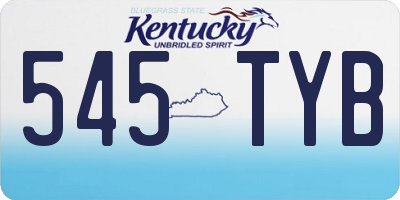 KY license plate 545TYB