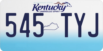 KY license plate 545TYJ