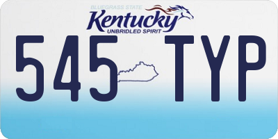 KY license plate 545TYP