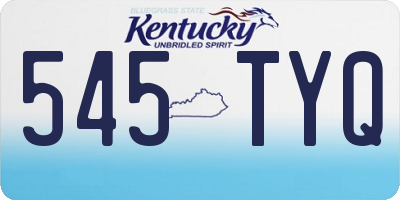 KY license plate 545TYQ