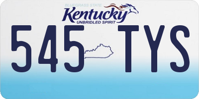 KY license plate 545TYS