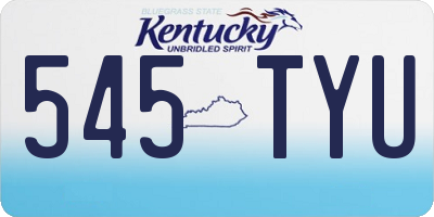 KY license plate 545TYU