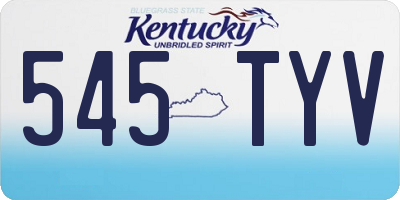 KY license plate 545TYV