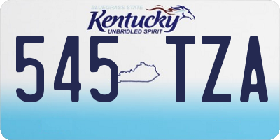 KY license plate 545TZA