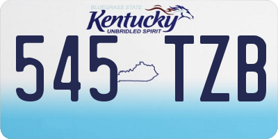 KY license plate 545TZB