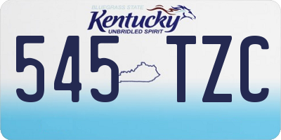 KY license plate 545TZC