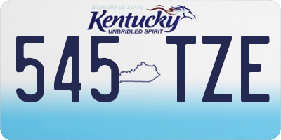 KY license plate 545TZE