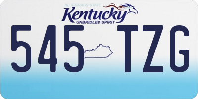 KY license plate 545TZG