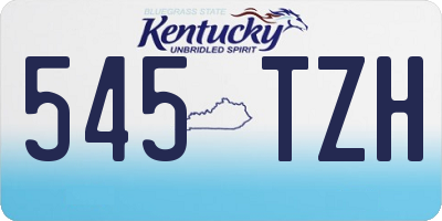 KY license plate 545TZH