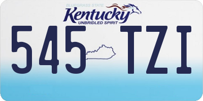 KY license plate 545TZI