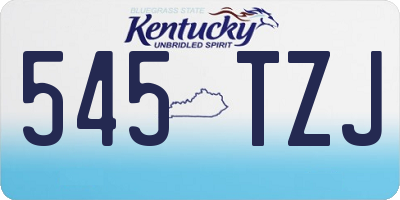 KY license plate 545TZJ