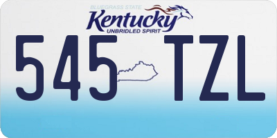 KY license plate 545TZL