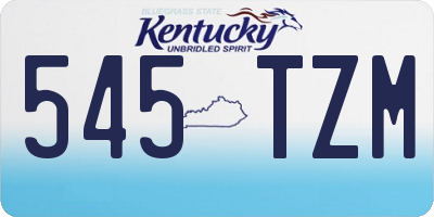 KY license plate 545TZM