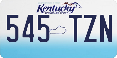 KY license plate 545TZN