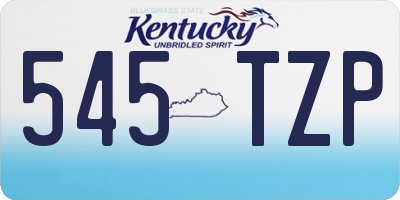 KY license plate 545TZP