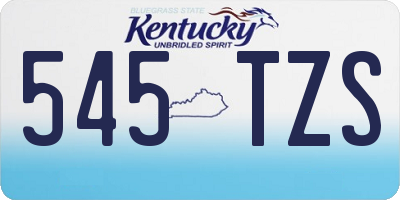 KY license plate 545TZS