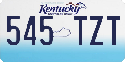 KY license plate 545TZT