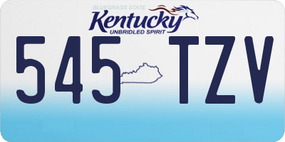 KY license plate 545TZV