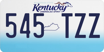 KY license plate 545TZZ