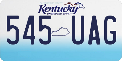 KY license plate 545UAG
