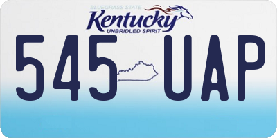 KY license plate 545UAP