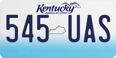 KY license plate 545UAS