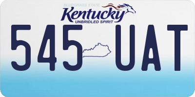 KY license plate 545UAT