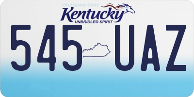 KY license plate 545UAZ